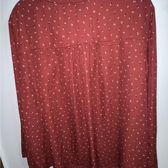 Senobia Rust Blouse with White Accents dress shirt - Picture 3 of 3